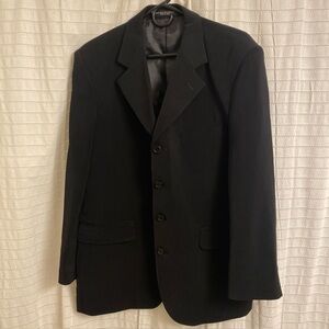 Mid Town Man N.y Blazer Black Men’s 40s Formal Used Button Up Anniversary